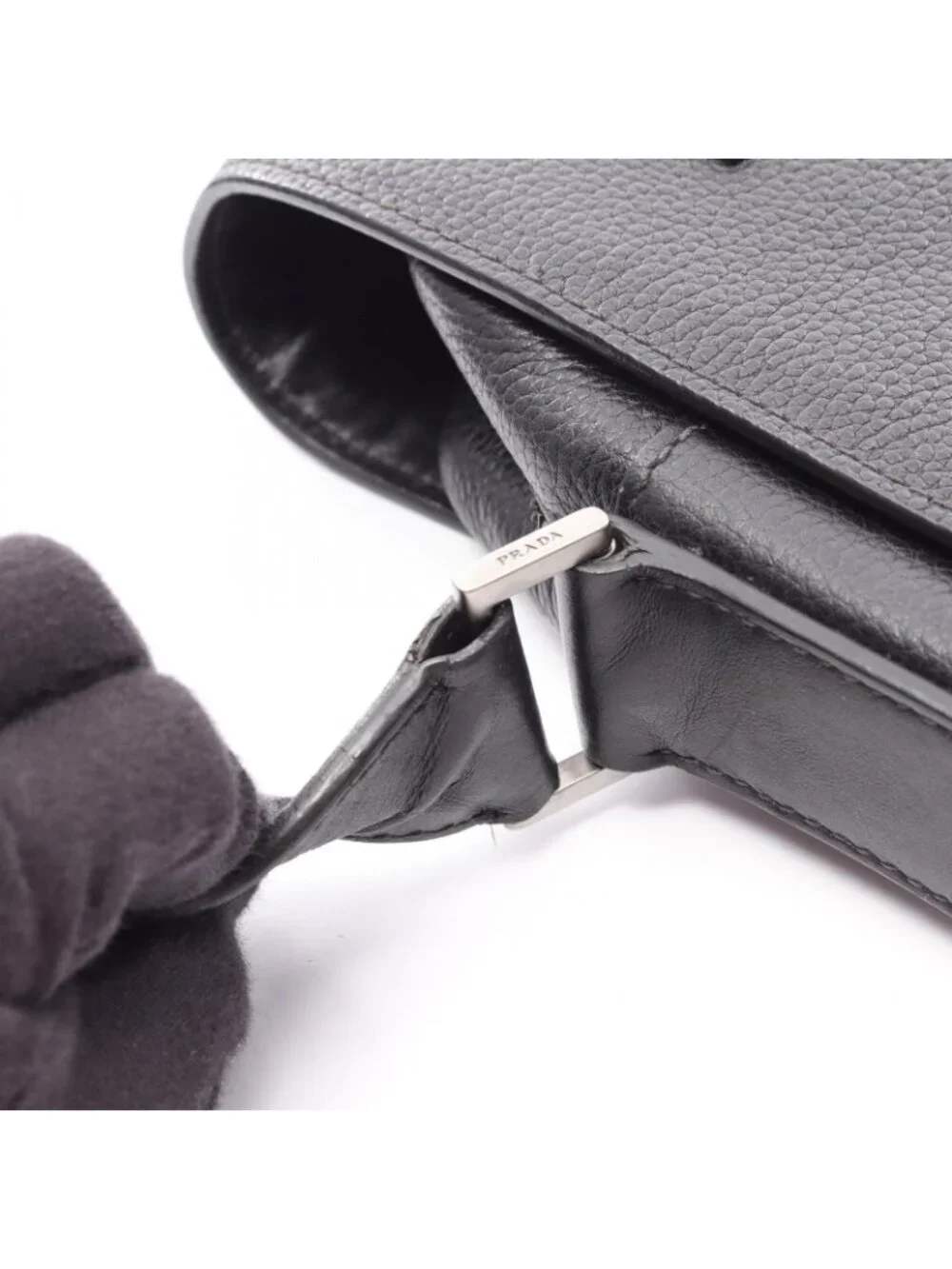 Prada Shoulder Bag Toro Nero Leather